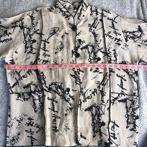 VINTAGE LOUIS SIMON LINEN SHIRT SIZE S - Picture 7 of 11